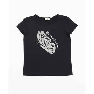 Mid Girls Black Tshirt