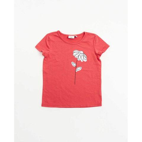 Mid Girls Coral Red Tshirt