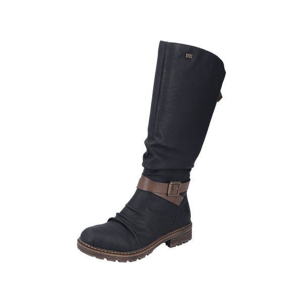 Rieker Ladies Dominika Z4792-00 Black Lined Boot