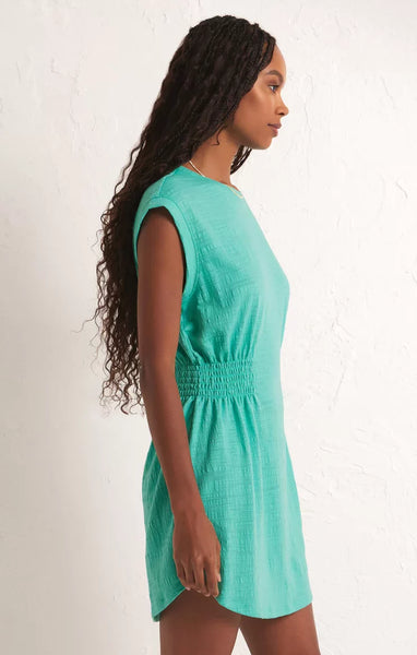 Z Supply Ladies Cabana Green Rowan Textured Knit Dress