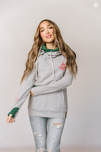 Ampersand Ave Ladies Be Merry Doublehood Sweatshirt