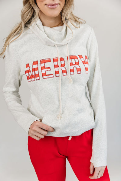 Ampersand Ave Ladies Merry Cowlneck Sweatshirt