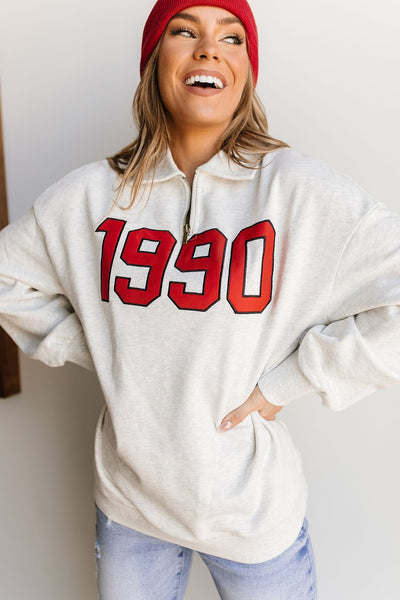 Ampersand Ave Ladies 1990 University Zip Pullover