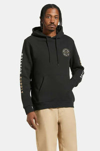 Brixton Mens Black/Sand/White Crest Hoodie