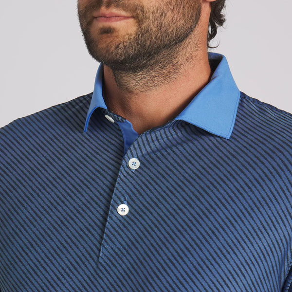 Puma Mens Blue Skies Puma X AP Jaquard Stripe Polo