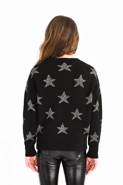 Molly Bracken Girls Casual Jumper W/Star Pattern