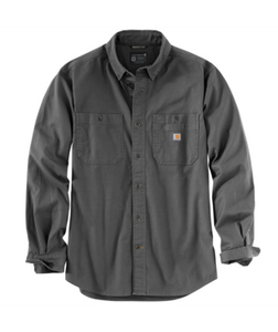 Carhartt Mens Gravel Relaxed Fit Midweight Canvas LS Shirt