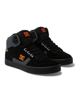 DC Mens Black/Orange/Grey Pure High Top Shoe