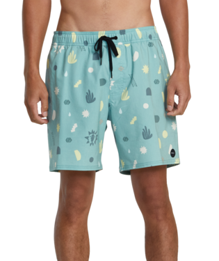 RVCA Mens Green Haze Atlas Elastic 17" Short