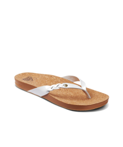 Reef Ladies White Cushion Court Twist Sandal