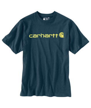 Carhartt Mens Blue Night Heather Loosefit Heavyweight SS Graphic Tshirt