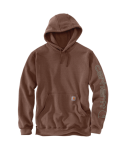 Carhartt Mens Mocha Heather Loosefit Midweight Sleeve Graphic Hoodie