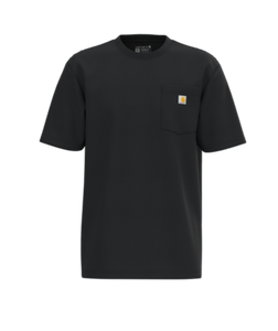 Carhartt Mens Black Loosefit Heavyweight SS Pocket Tshirt