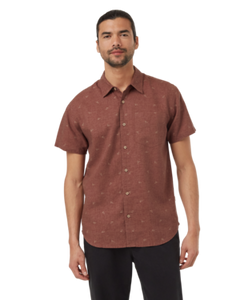 Ten Tree Mens Mesa Red/Latte Tent Mancos AOP Shirt