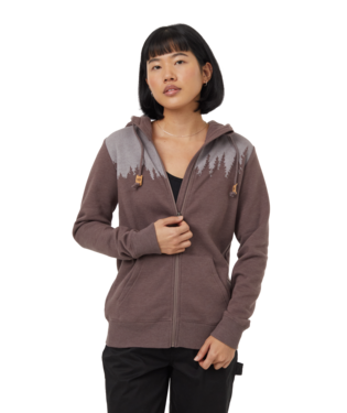 Ten Tree Ladies Elkwood Heather/White Juniper Zip Hoodie