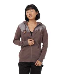 Ten Tree Ladies Elkwood Heather/White Juniper Zip Hoodie