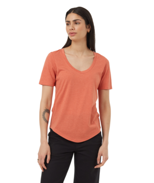 Ten Tree Ladies Terracotta Heather Treeblend V-Neck Tshirt