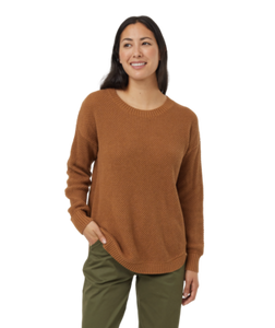 Ten Tree Ladies Camel Heather Highline Drop Shoulder Sweater