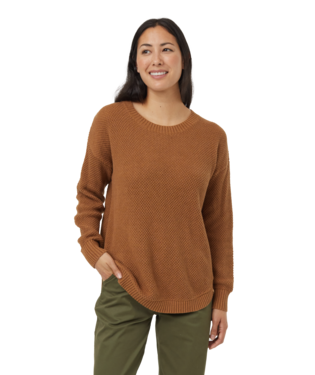 Ten Tree Ladies Camel Heather Highline Drop Shoulder Sweater