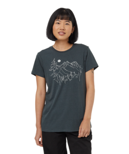 Ten Tree Ladies Forest River Green/Vintage White Mountain Fields Tshirt