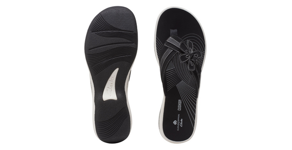 Clarks Ladies Black Brinkley Flora Sandal