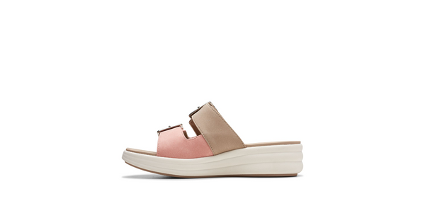 Clarks Ladies Peach Combi Drift Buckle Sandal