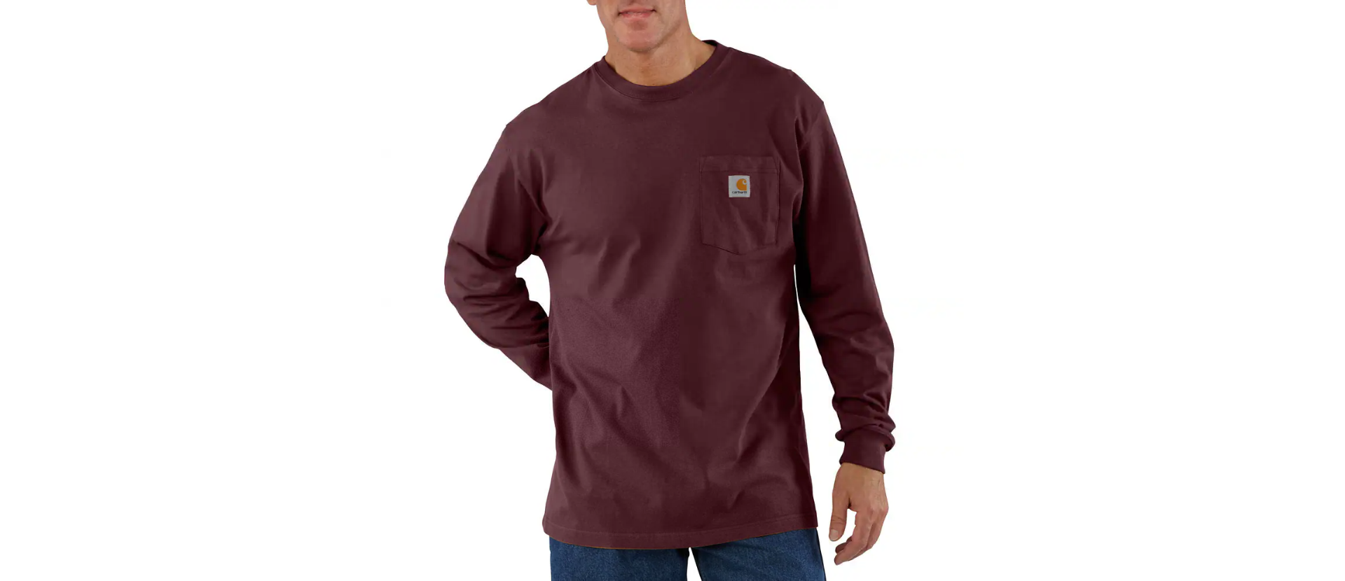 Carhartt Mens Port Loosefit Heavyweight LS Pocket Tshirt