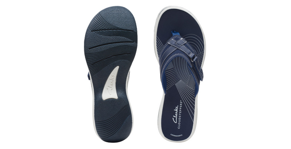 Clark Ladies Navy Breeze Sea Synthetic Sandal