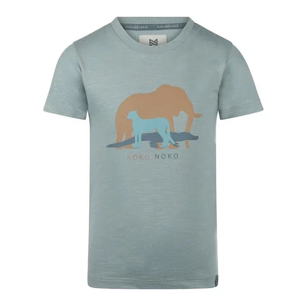 Koko Noko Boys Light Blue Animal Tshirt