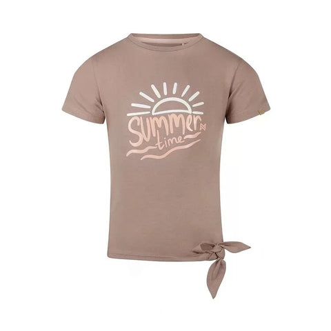 Koko Noko Girls Light Brown Tie Tshirt