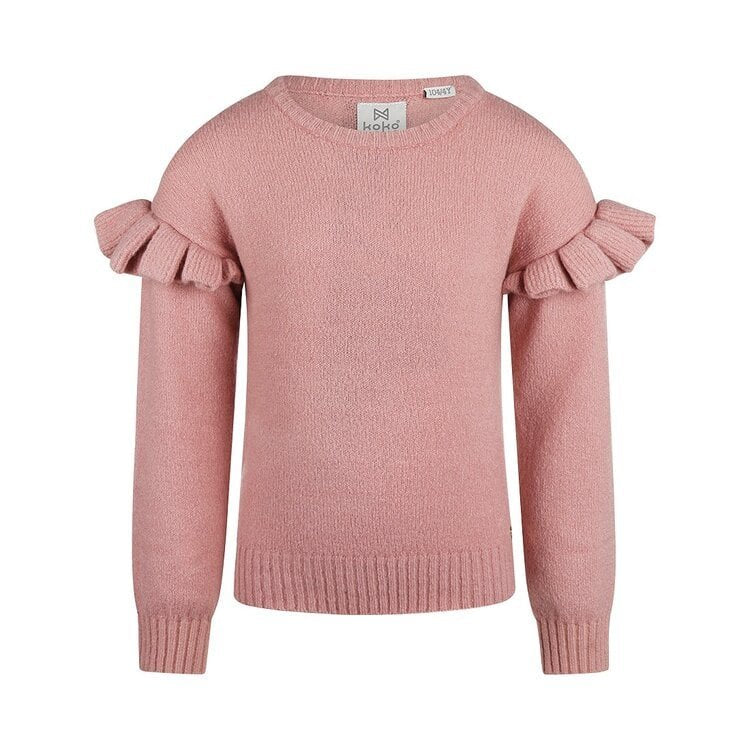 Koko Noko Girls Dusty Rose Dropped Shoulder Sweater