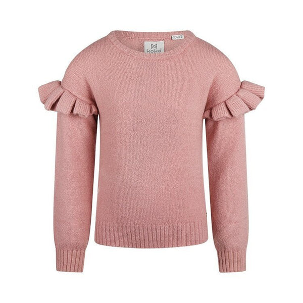 Koko Noko Girls Dusty Rose Dropped Shoulder Sweater