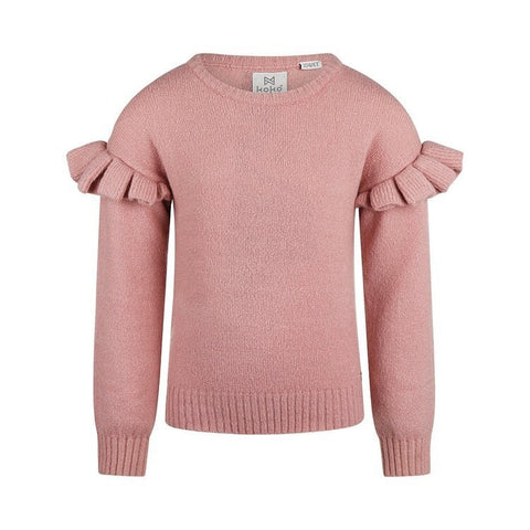 Koko Noko Girls Dusty Rose Dropped Shoulder Sweater