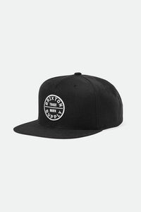 Brixton Mens Black Oath III Snapback