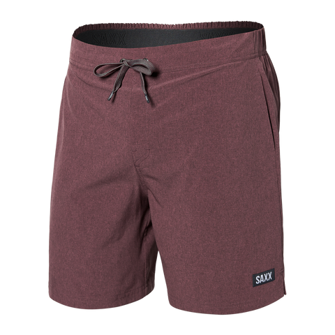 Saxx Men's Sport 2 Life 2 In 1 7" Sunset Red Heather Athletic short