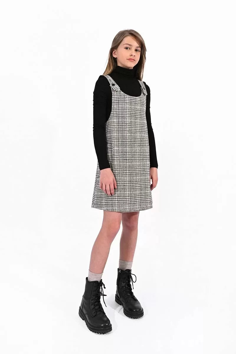 Molly Bracken Girls Plaid Overall Dress