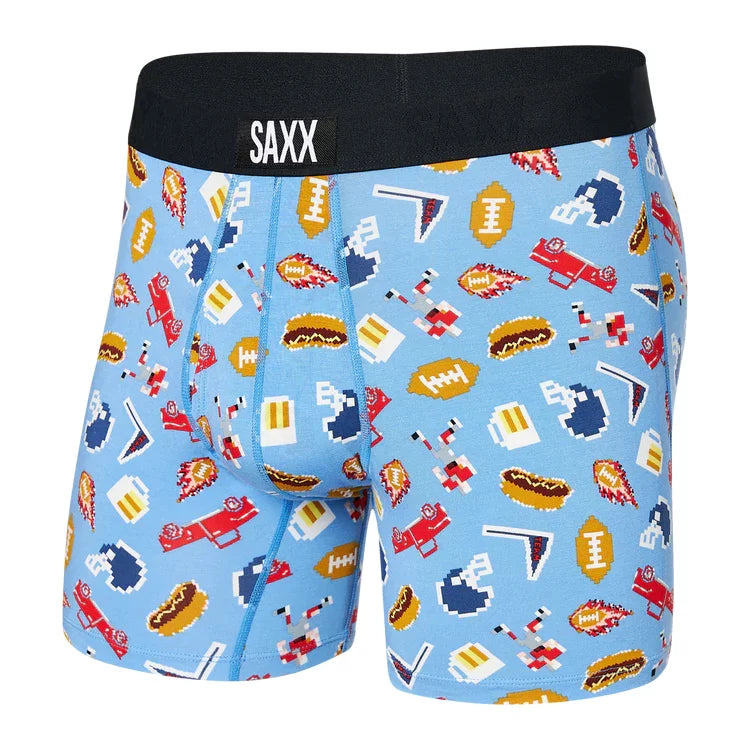 Saxx Men's Ultra Football Gamer Blue Boxer Brief