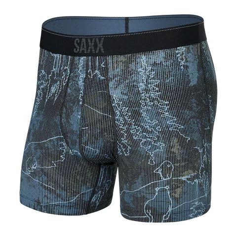 Saxx Mens Quest Boxer Brief Smokey Mountains Multi