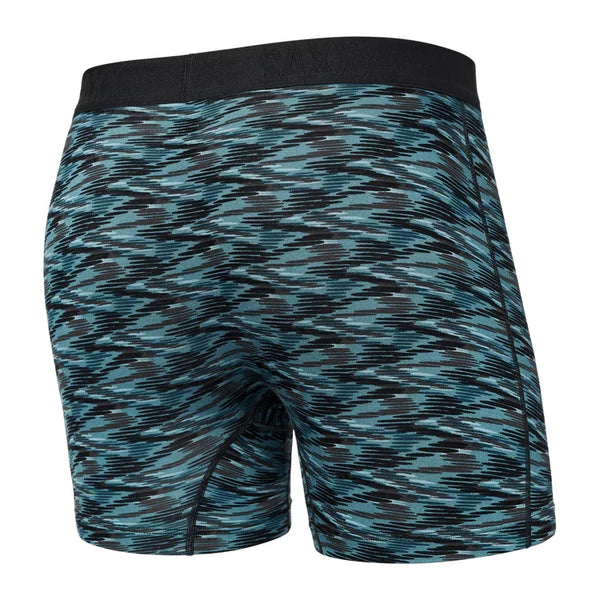 Saxx Mens Vibe Super Soft Boxer Brief Action SpaceDye Teal