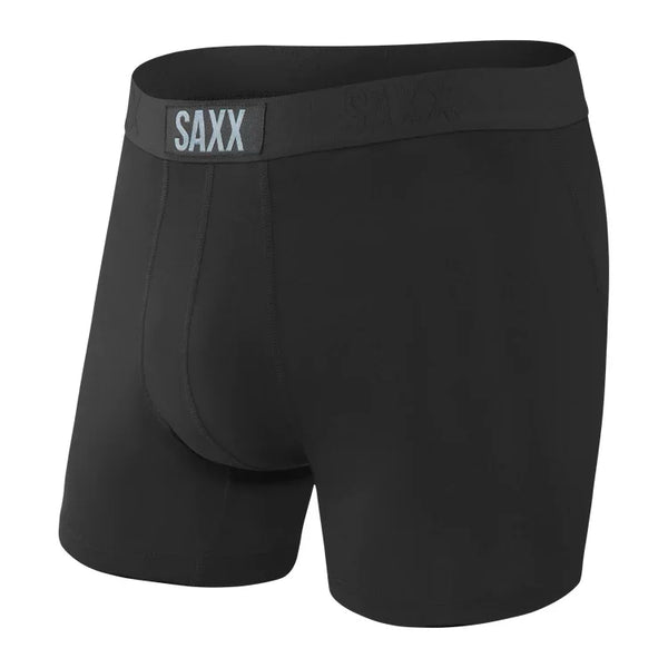 Saxx Mens Vibe Super Soft Boxer Brief Black/Black