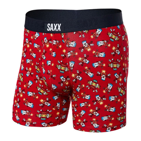 Saxx Men's Vibe Big Bang Red Boxer Brief