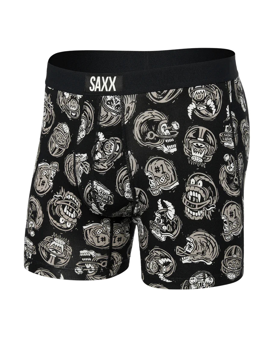 Saxx Mens Black Brain Bucket Vibe Super Soft Boxer Brief