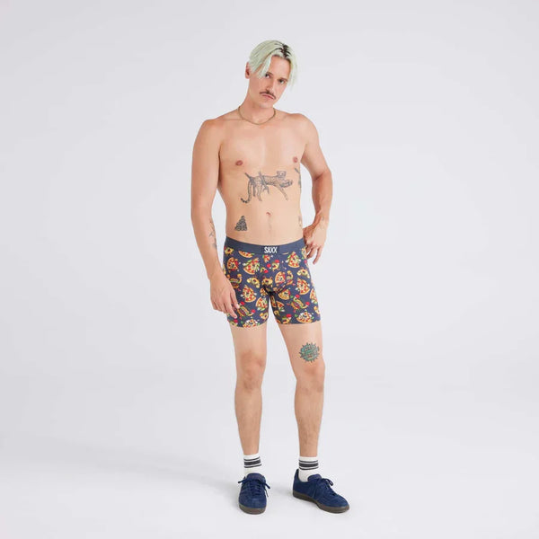 Saxx Mens India Ink Food Fight Vibe Super Soft Boxer Brief