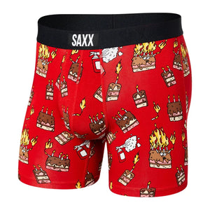 Saxx Men's Vibe Fired Up Red Boxer Brief