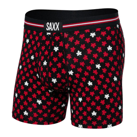 Saxx Mens Maple Leaf Black Vibe Super Soft Boxer Brief