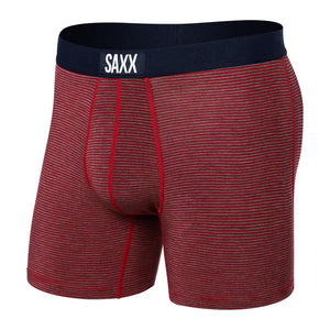 Saxx Mens Vibe Super Soft Boxer Brief Mini Stripe Cherry