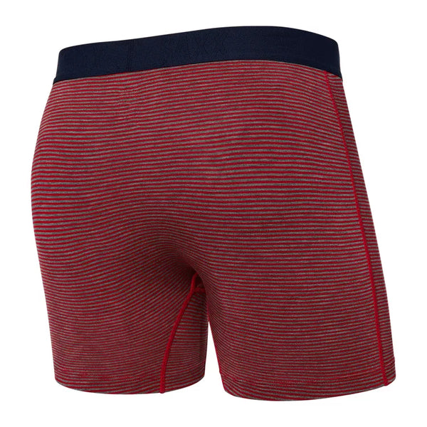 Saxx Mens Vibe Super Soft Boxer Brief Mini Stripe Cherry