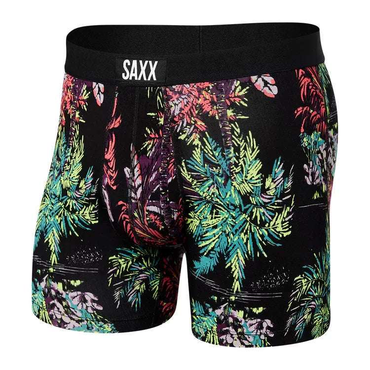 Saxx Men's Vibe Midnight Tropics Multi Boxer Brief