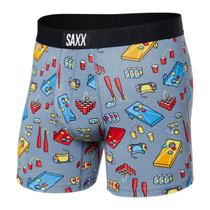 Saxx Men's Vibe Beer Olympics Grey Boxer Brief