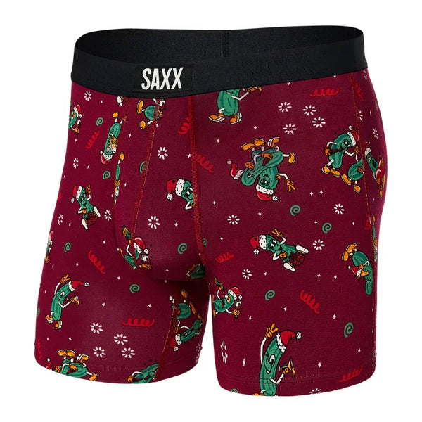 Saxx Mens Vibe Super Soft Pickled Merlot Boxer Brief